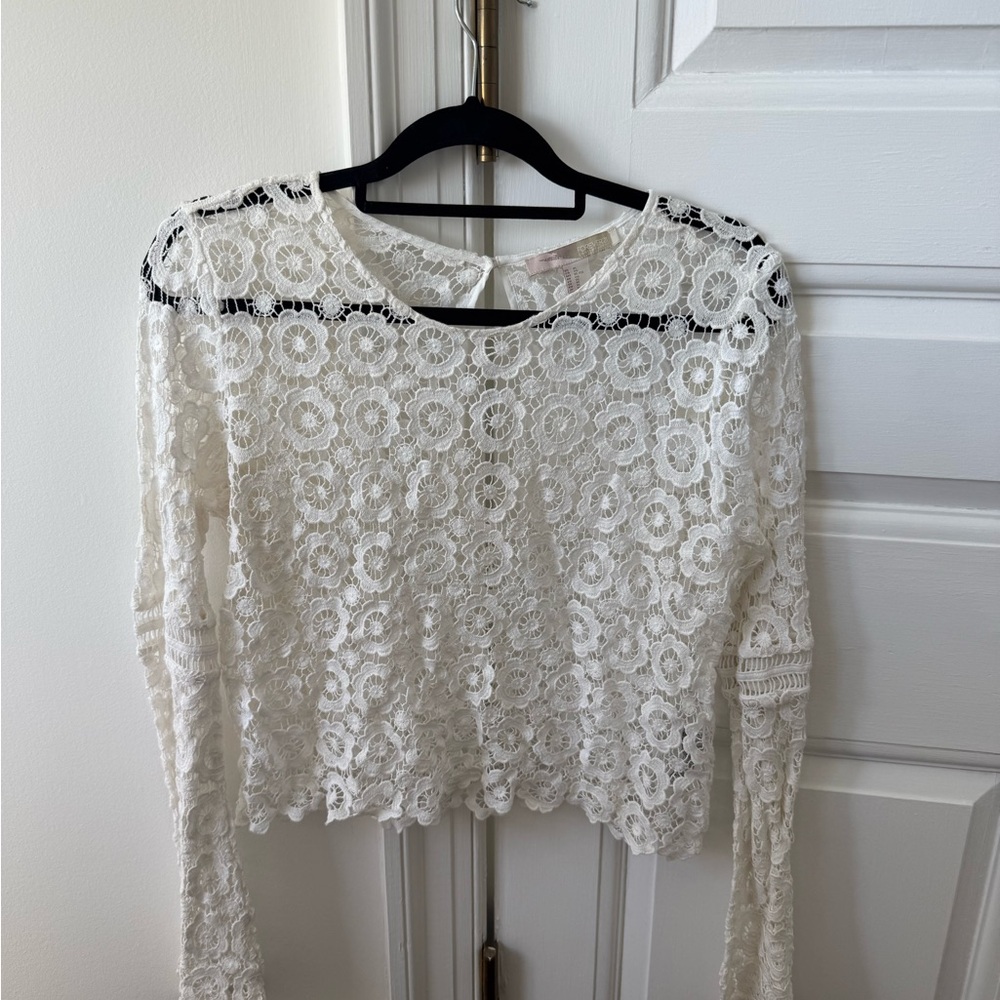Elegant White Lace Top